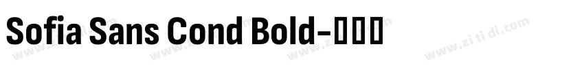 Sofia Sans Cond Bold字体转换 Sofia Sans Cond Bold字体转换